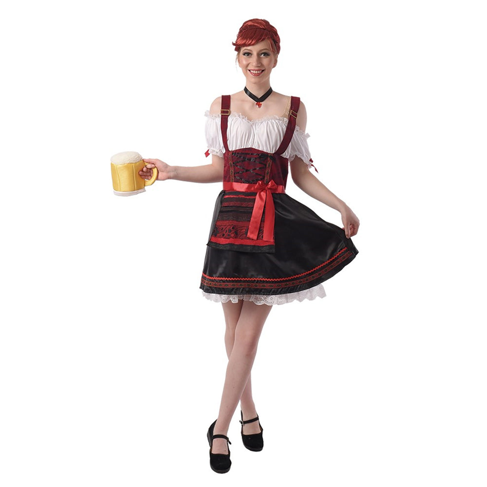 Beer Girl Red Sash Oktoberfest Costume