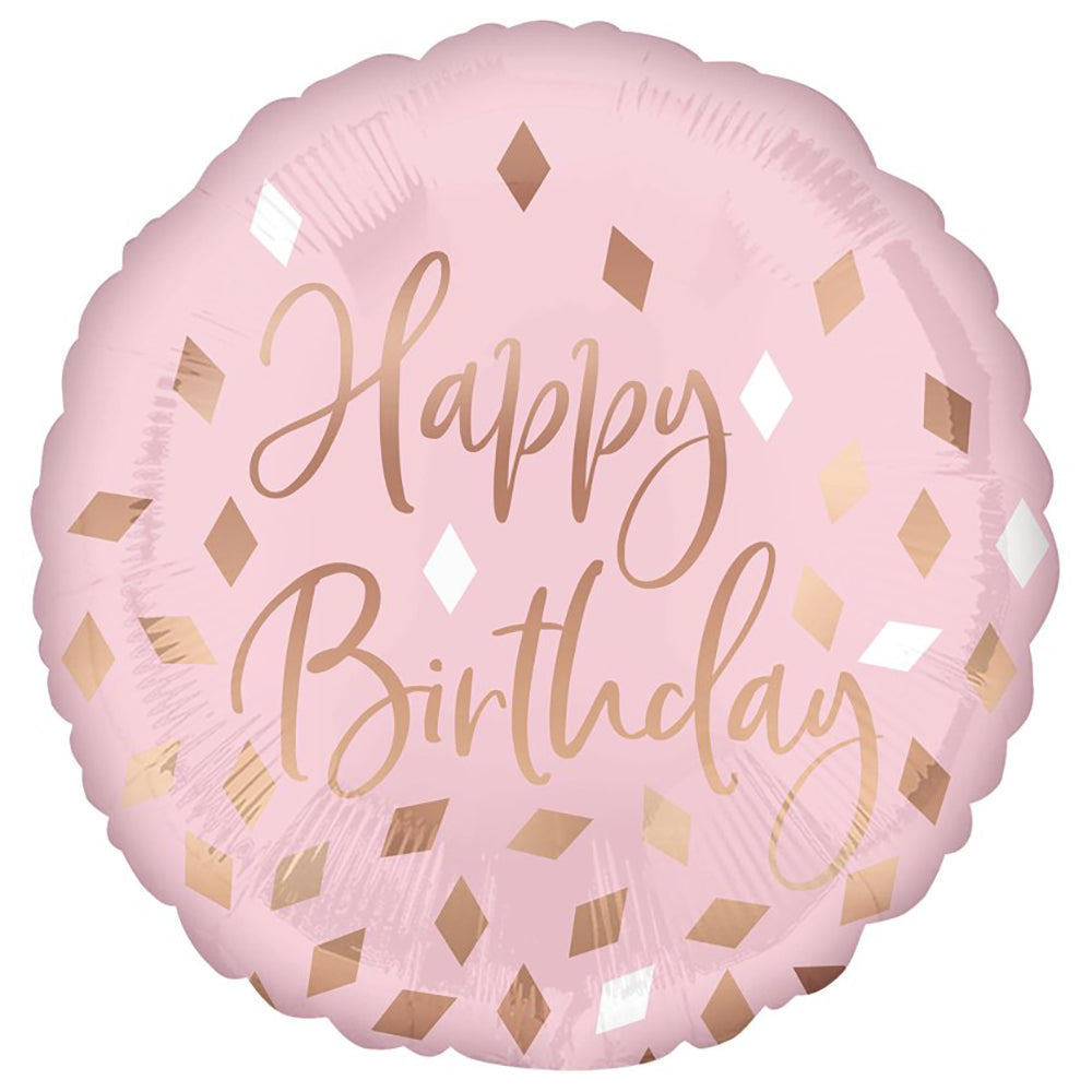 Blush Happy Birthday Foil Balloon