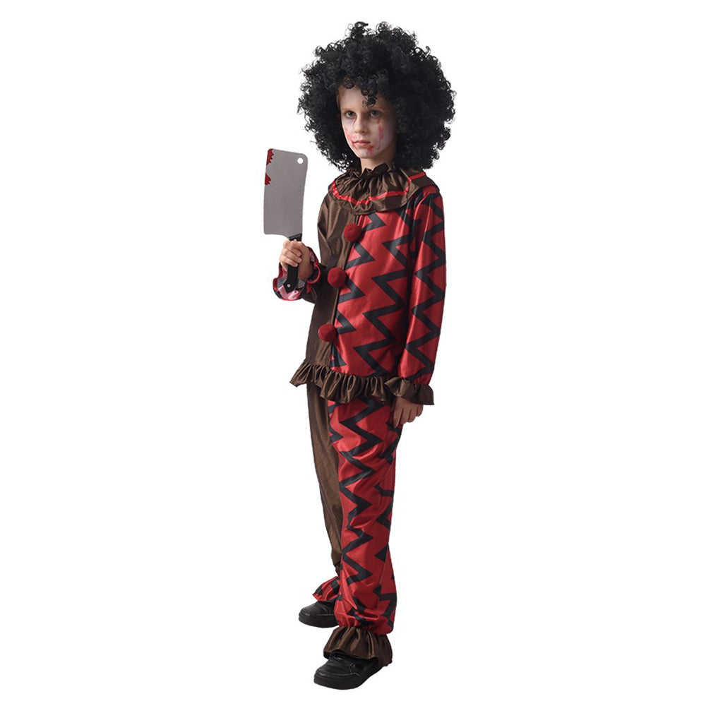 Boys Creepy Chevron Clown Costume