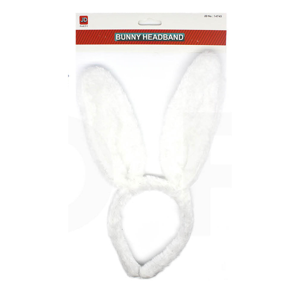 White Bunny Ears Headband