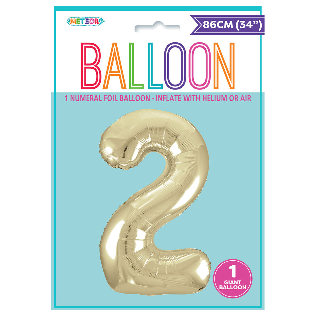Champagne Giant Number 2 Foil Balloon