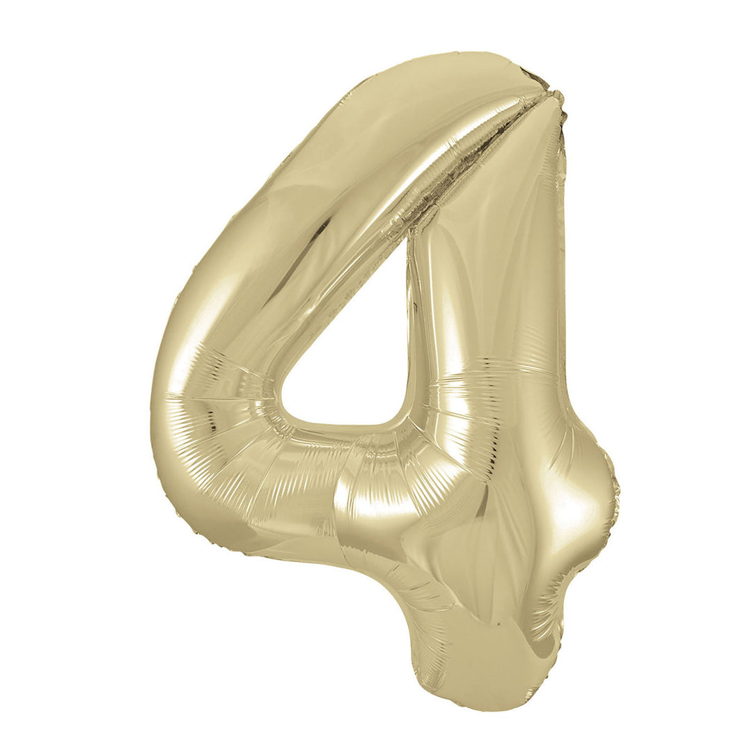 Champagne Giant Number 4 Foil Balloon