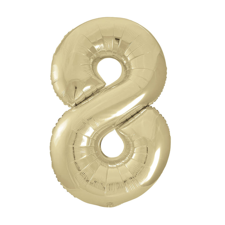 Champagne Giant Number 8 Foil Balloon