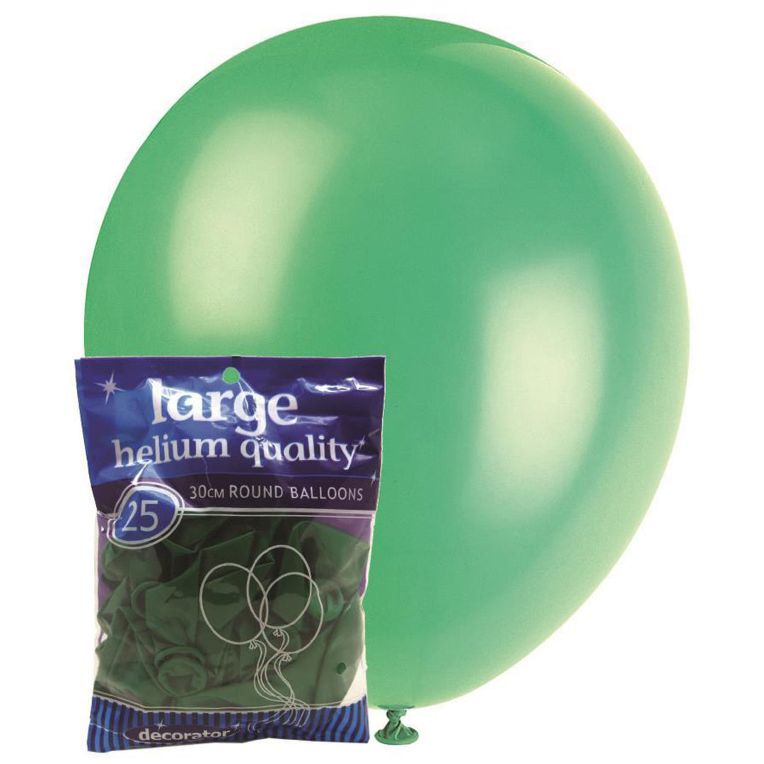 Decorator Green Latex Balloons, Pack of 25