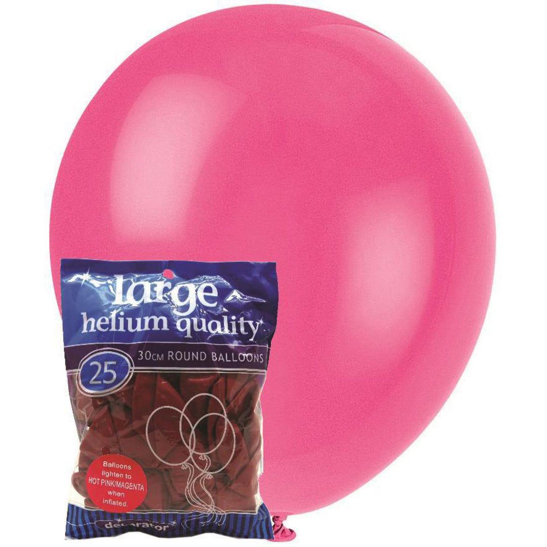 Decorator Hot Pink Latex Balloons, Pack of 25
