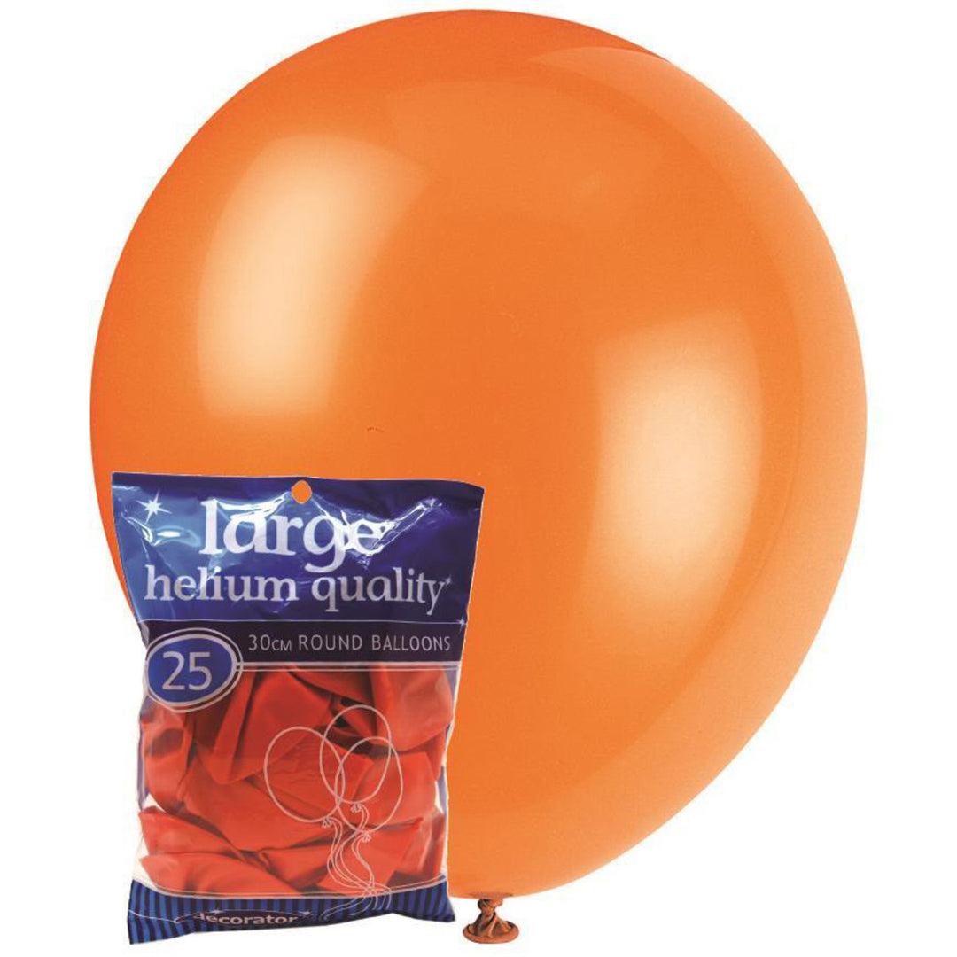Decorator Orange Latex Balloons, Pack of 25