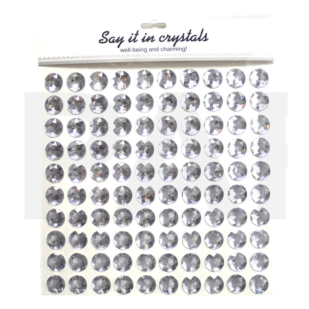 Diamante Silver Stickers - Large 2.5cm