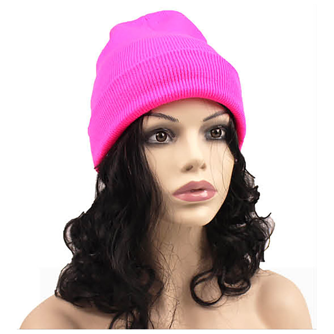 Fluro Beanie - Hot Pink