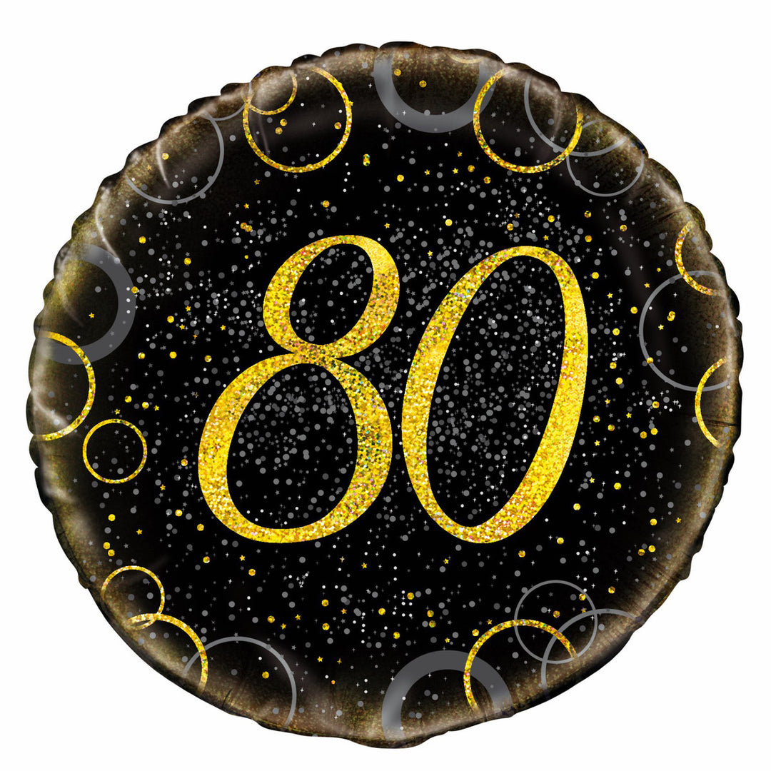 Glitz Gold 80th Birthday Foil Balloon