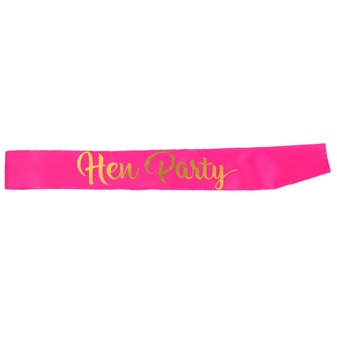 Hen's Party Maid Of Honour Sash - Hot Pink