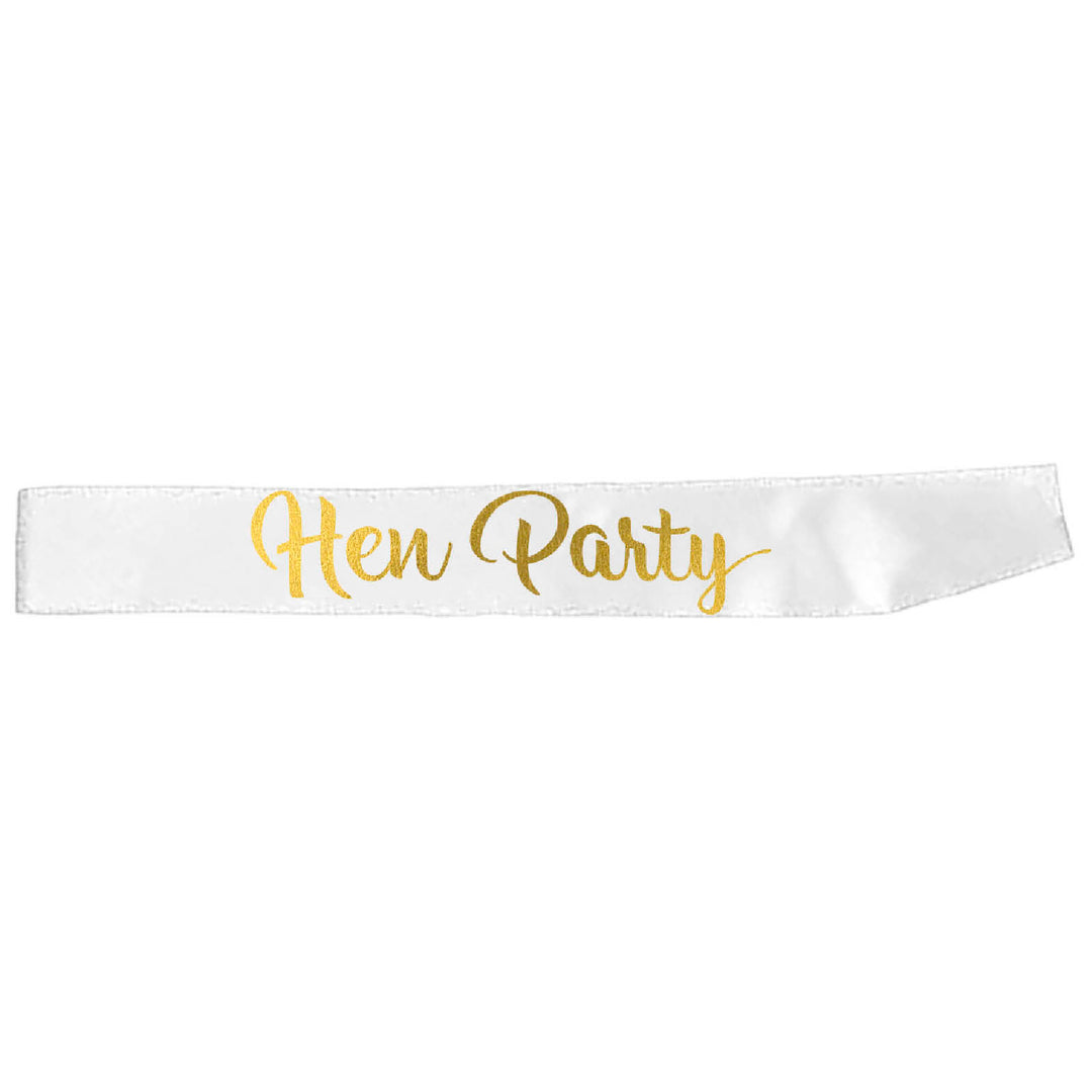 Hen's Party Maid Of Honour Sash - White