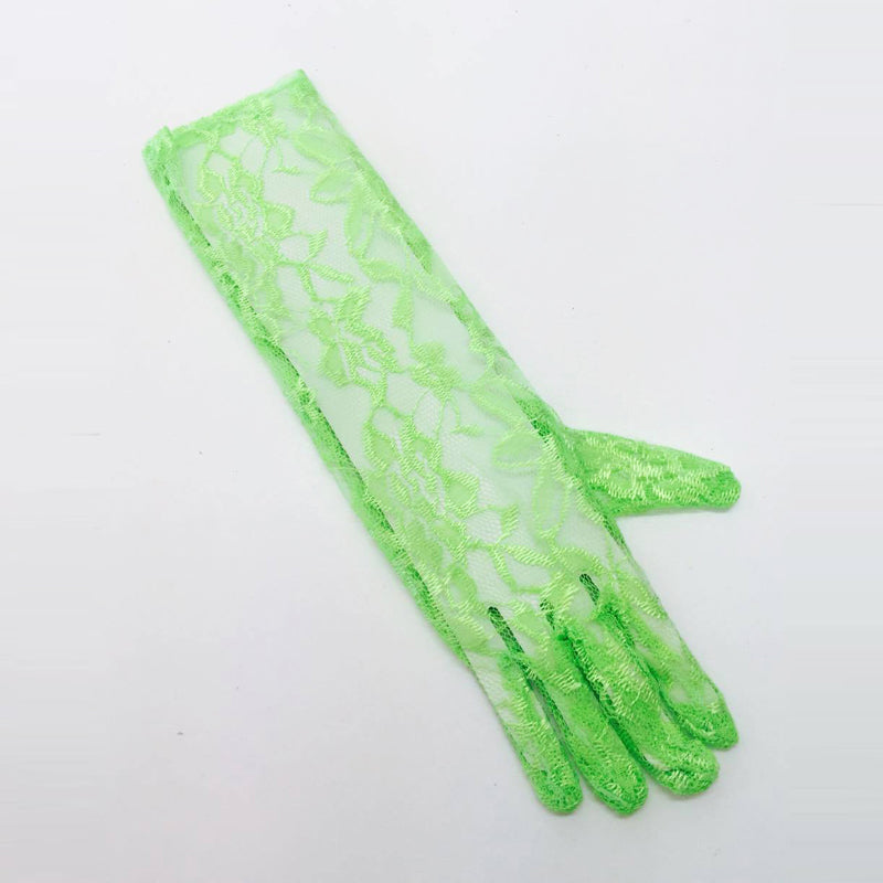 Lace Gloves - Green
