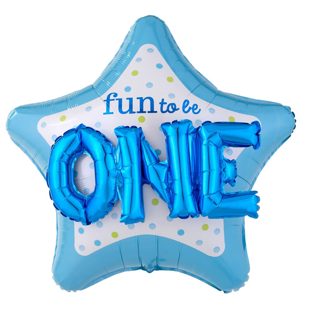 Multi-Balloon Fun to Be O-N-E Boy Foil Balloon