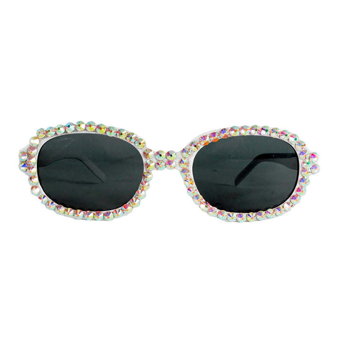 Diamante Oval Party Glasses
