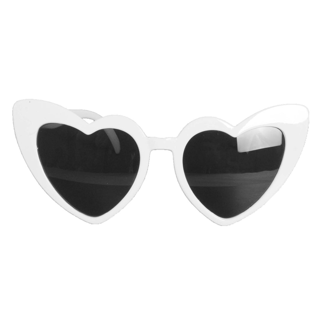 Party Glasses White Hearts