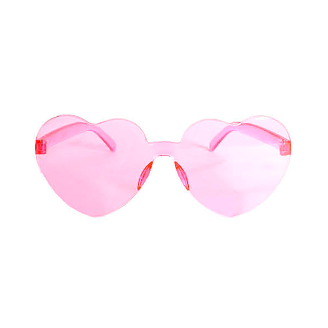 Party Glasses Perspex Hearts - Light Pink