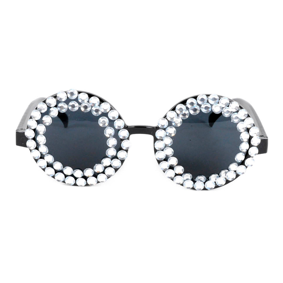 Silver Diamante Jewel Party Glasses