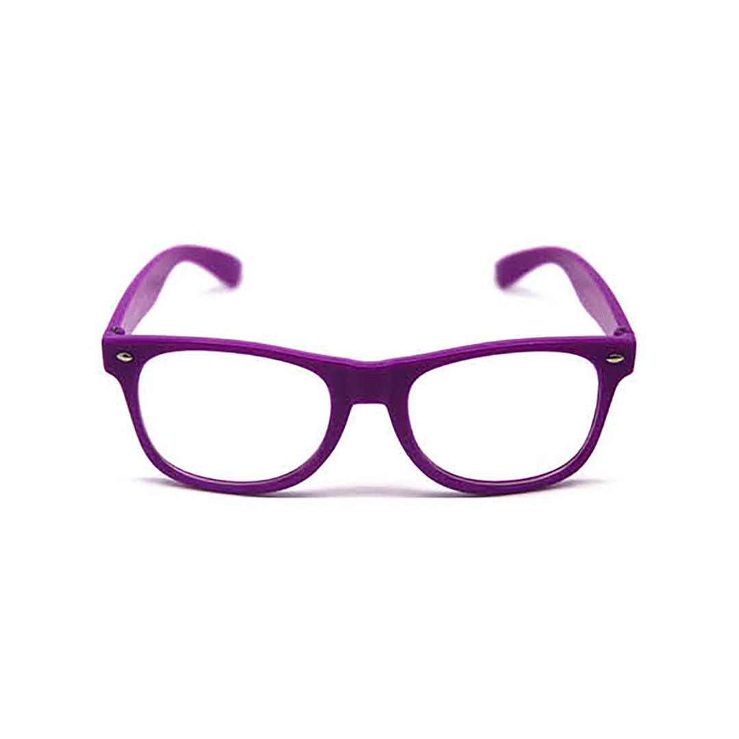 Party Glasses Wayfarers Clear - Purple