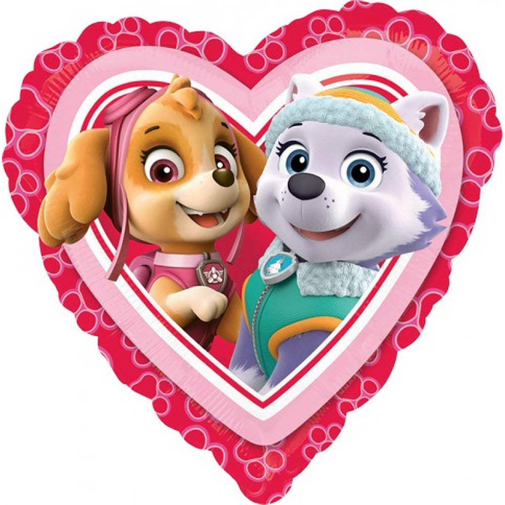 Paw Patrol Girls Love Heart Foil Balloon