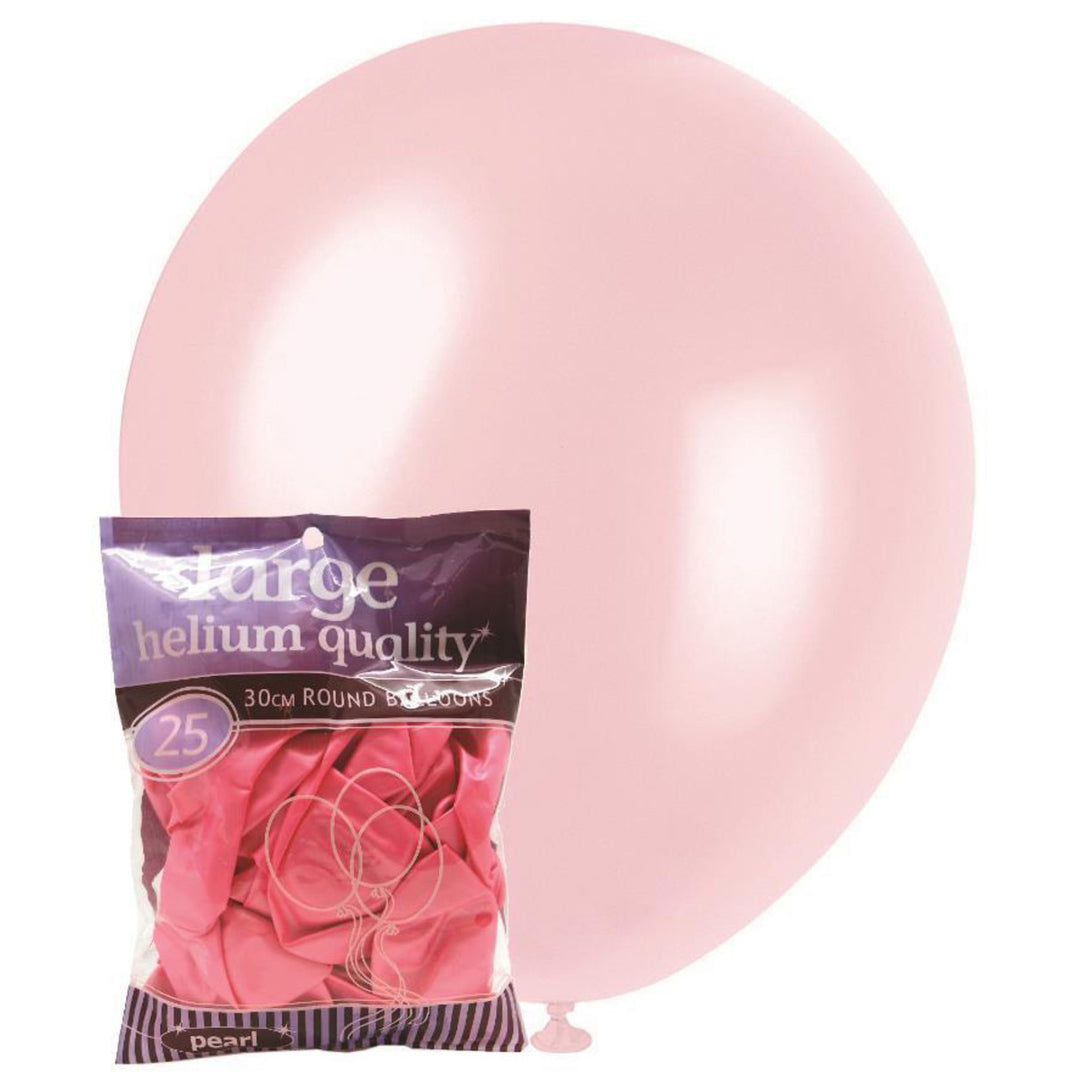 Pearl Pink Latex Balloons, Pack of 25