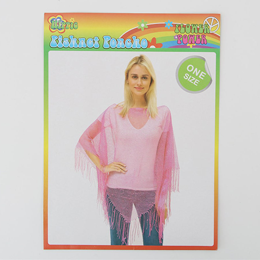 Pink Fishnet Poncho
