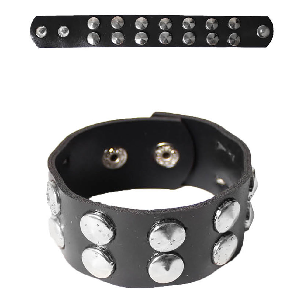 Circle Studded Punk Wristband