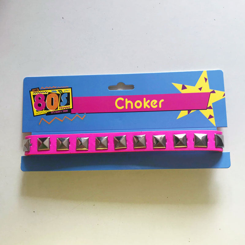 80s Choker - Pink