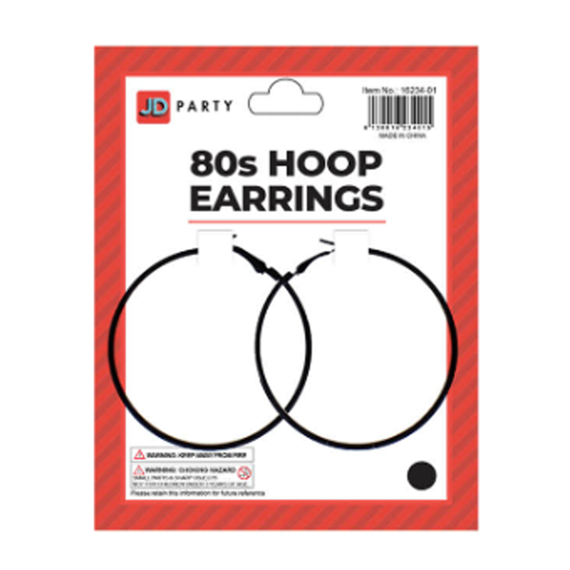Hoop Earrings Black