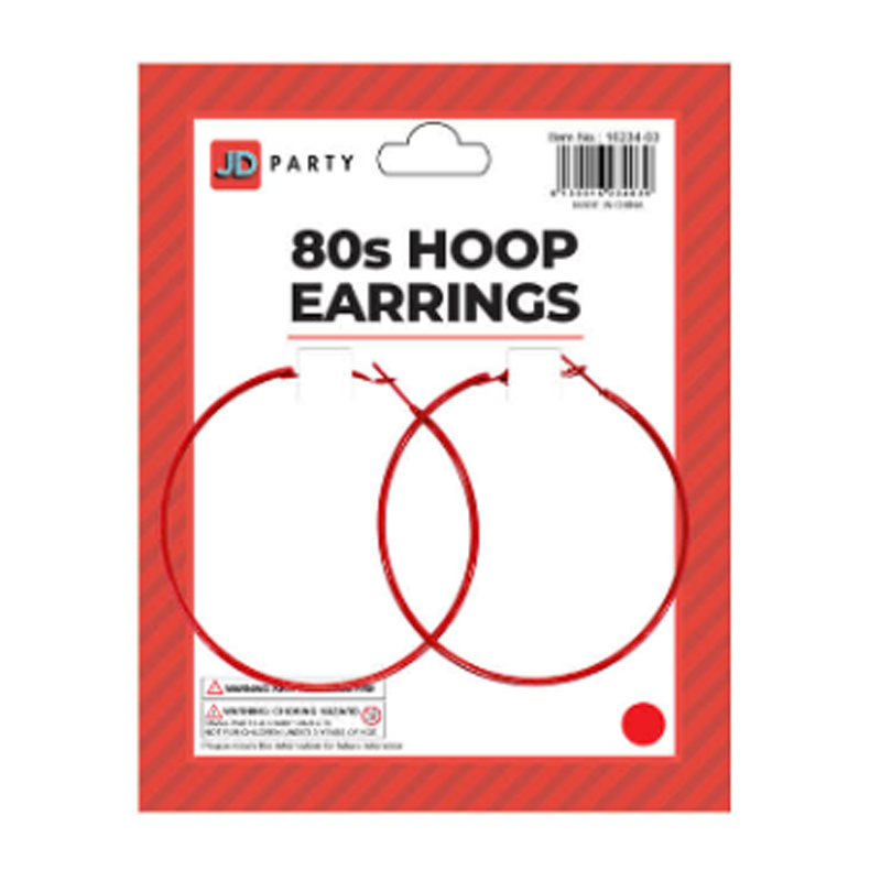 Hoop Earrings Red