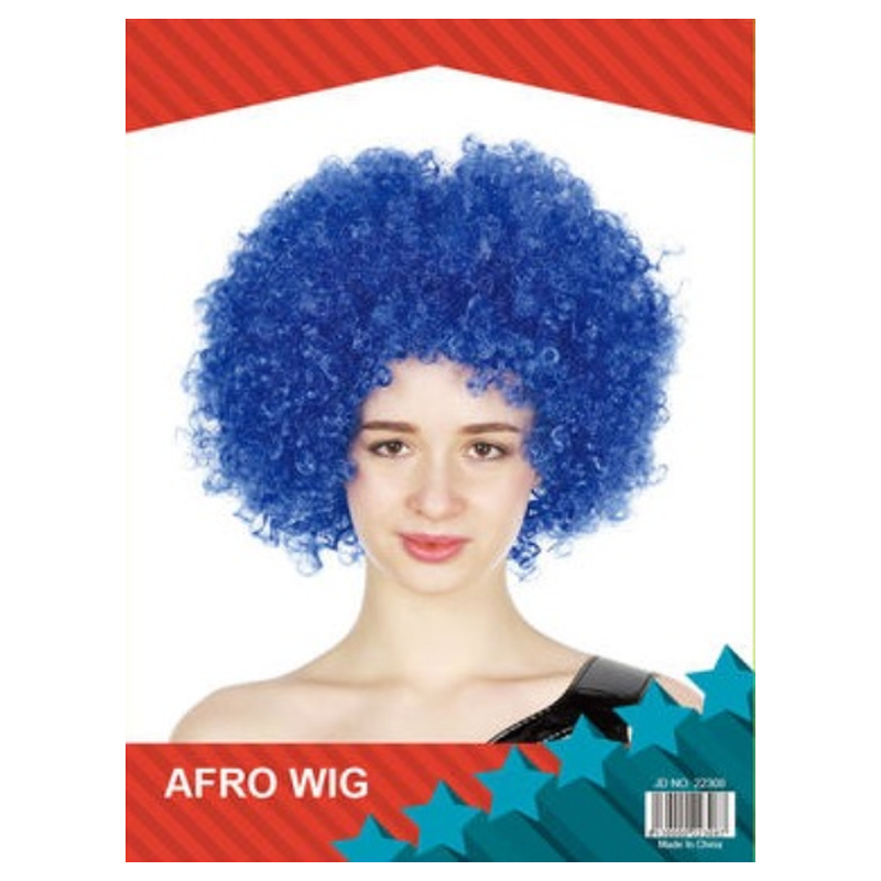 Blue afro wigs sale deals