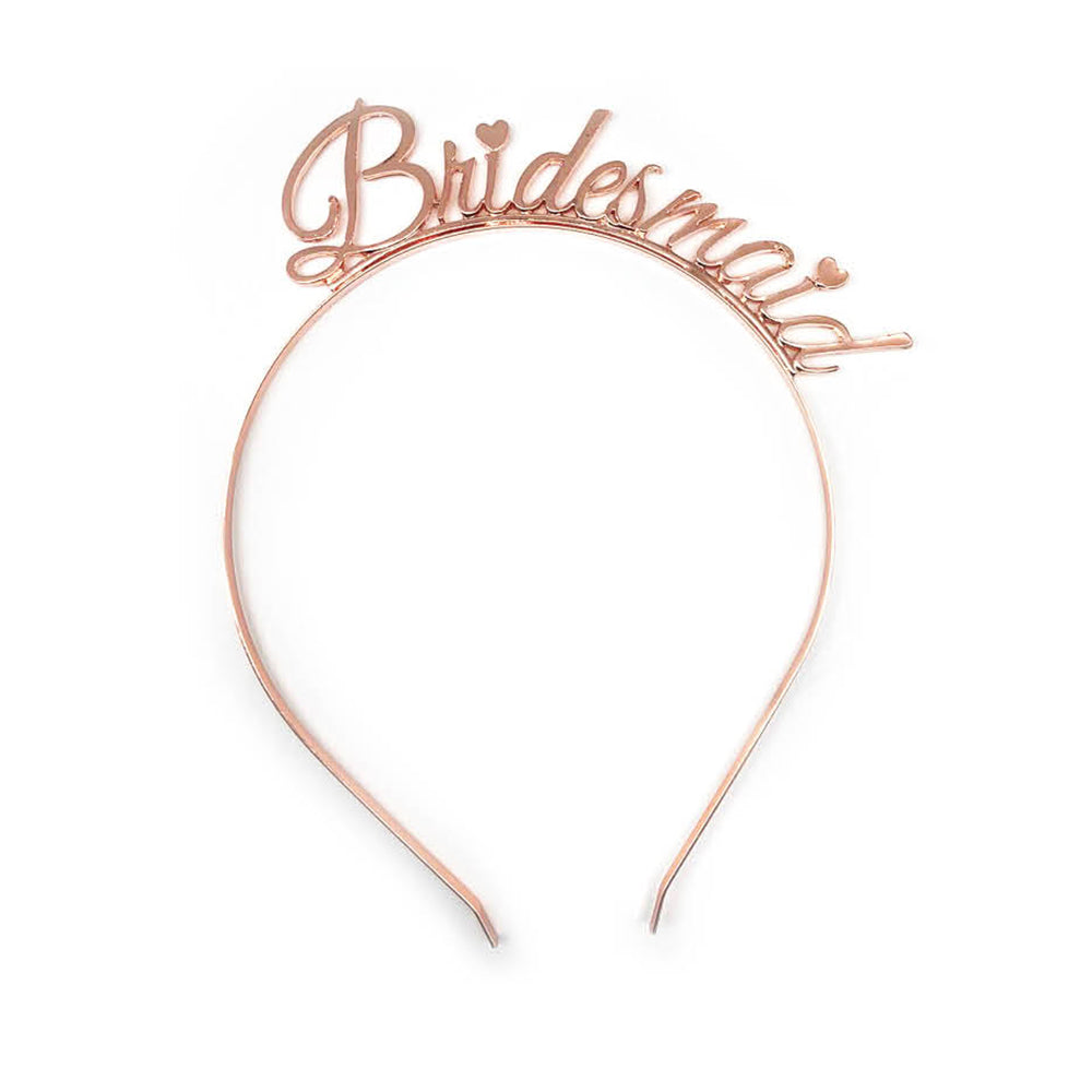 Hen's Party Bridesmaid Deluxe Headband - Rose Gold