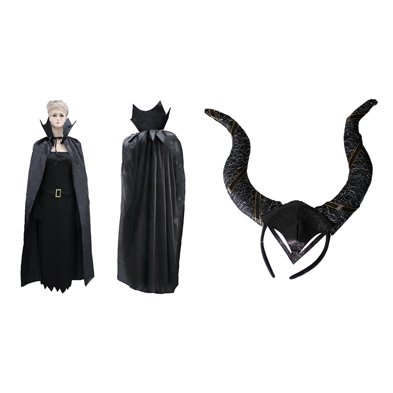 Maleficent Cape & Headband Evil Queen Set