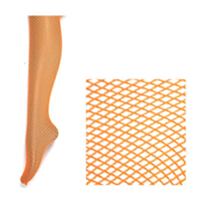 Orange top fishnet stockings