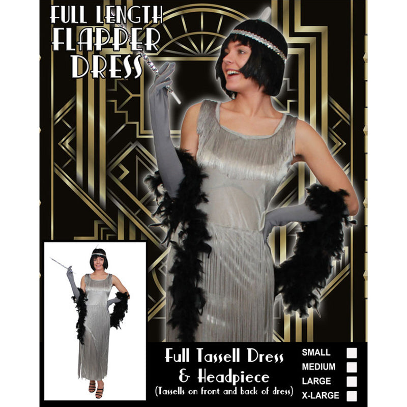 Full Length Silver Flapper