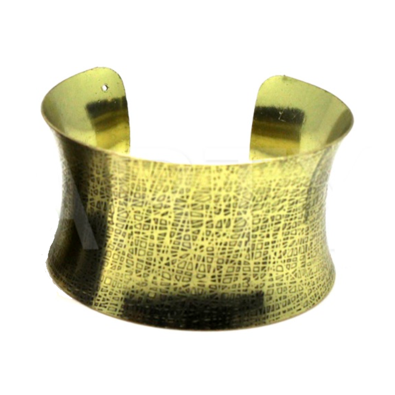 Gold Wide Metal Cuff Bracelet