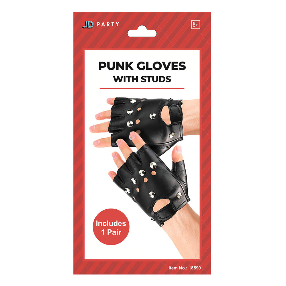 Studded Punk Gloves