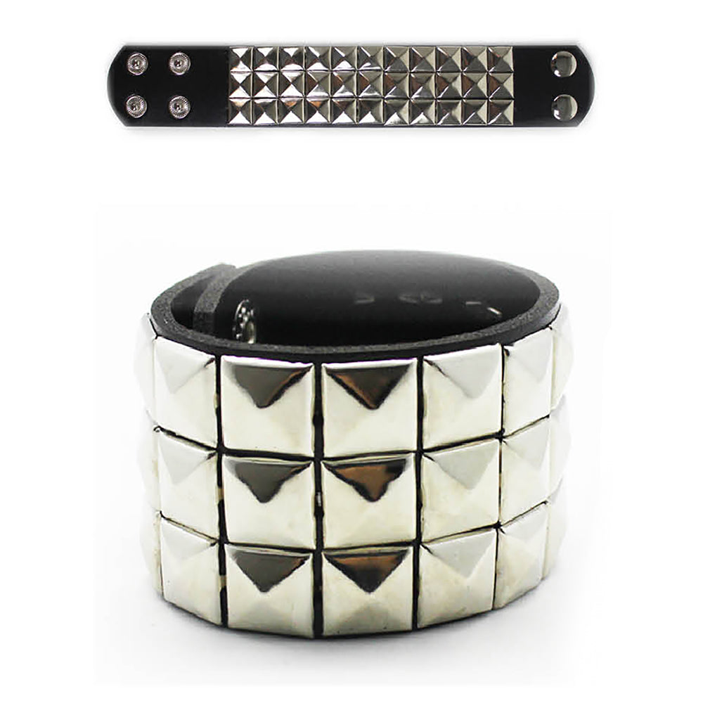 Studded Square Punk Wristband