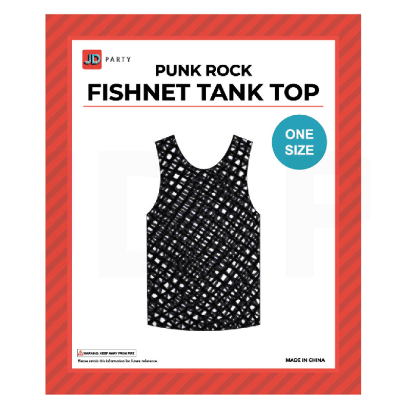 Fishnet Tank Top Black