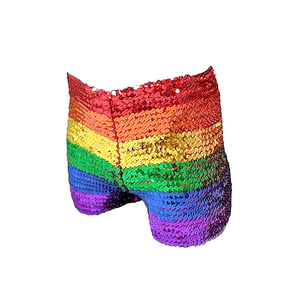 Rainbow Sequin Shorts