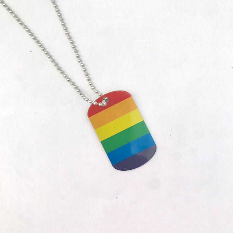 Rainbow Dog Tag