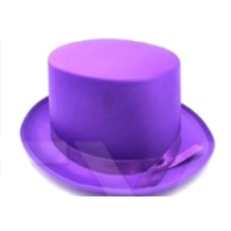 Satin Top Hat Purple