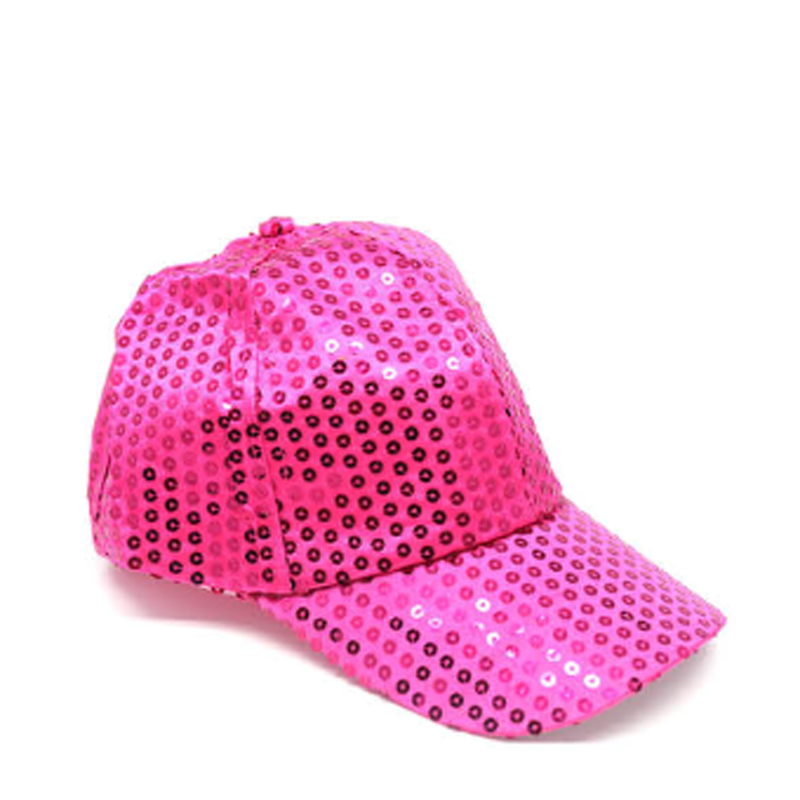 Sequin Baseball Cap - Pink