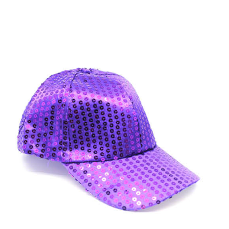 Sequin Baseball Cap - Purple