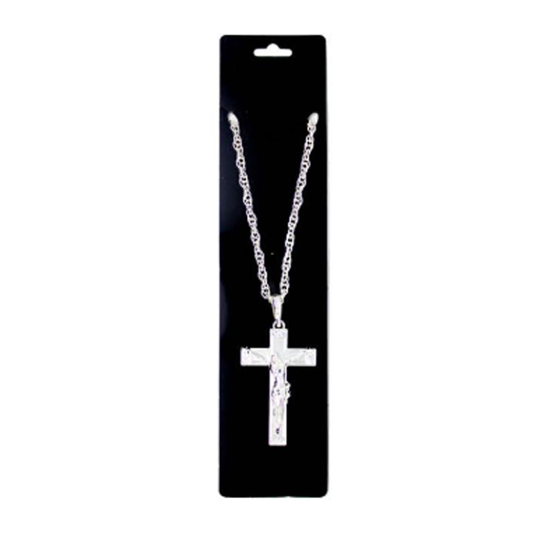 Silver Jesus Crucifix Necklace
