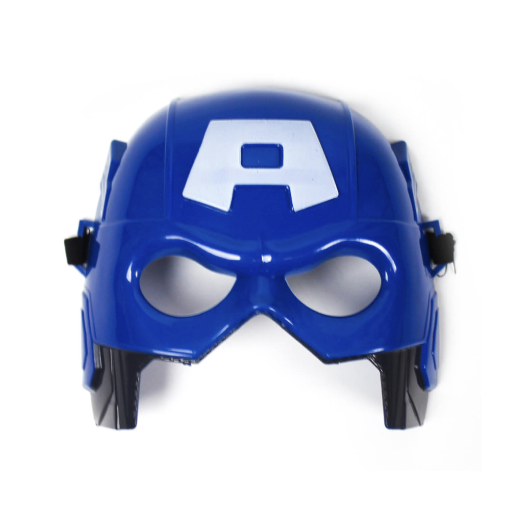 Superhero Plastic Blue Captain America Mask