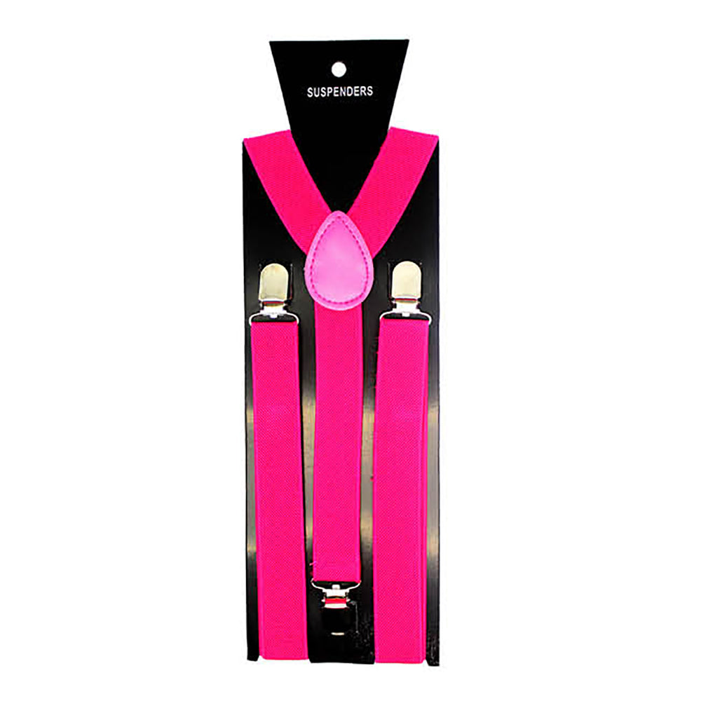 Suspenders - Hot Pink