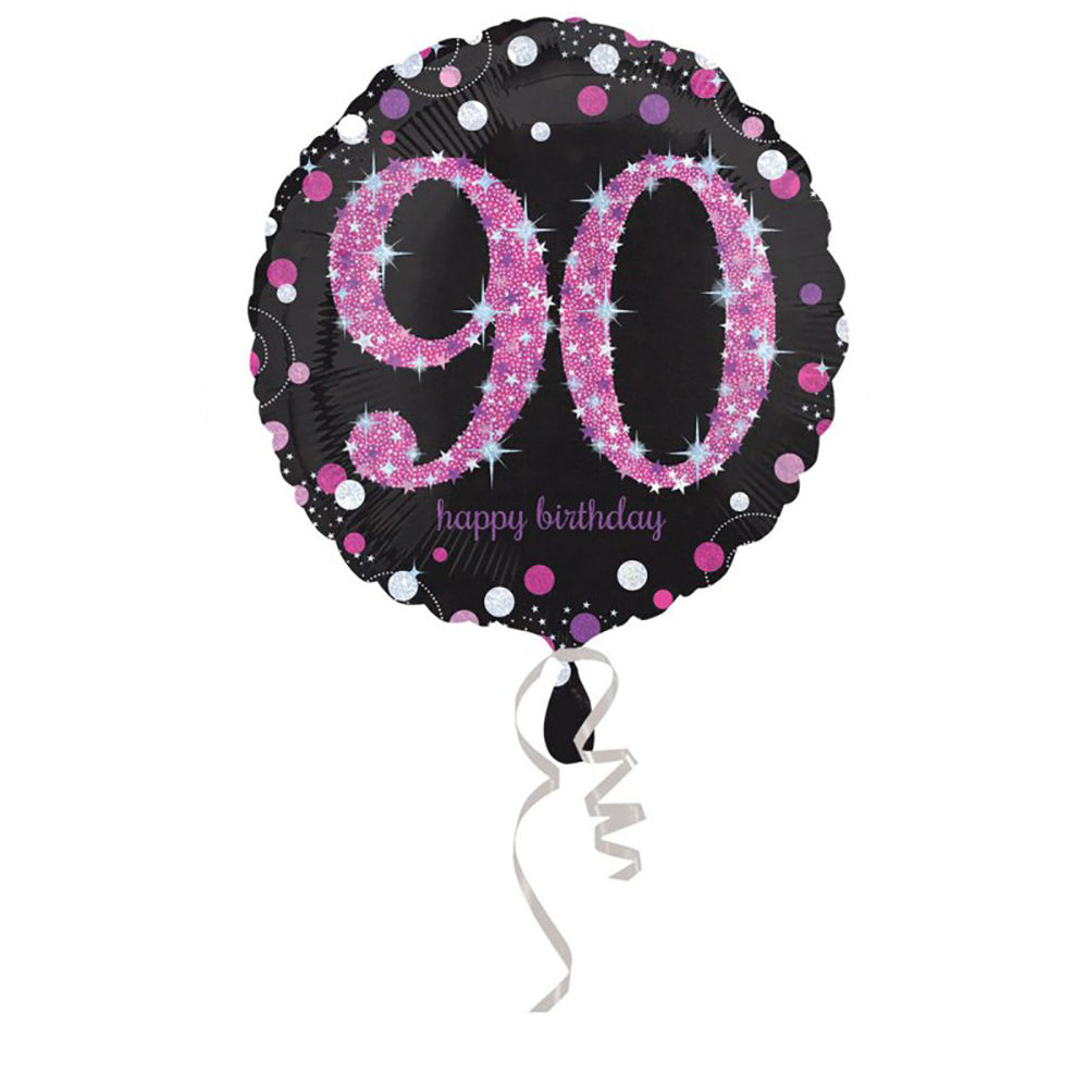 Holographic Pink Celebration 90 Balloon