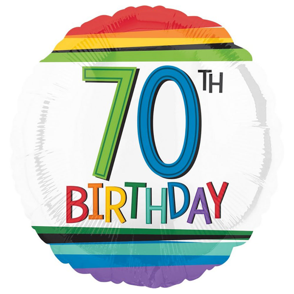 Rainbow Birthday 70 Balloon