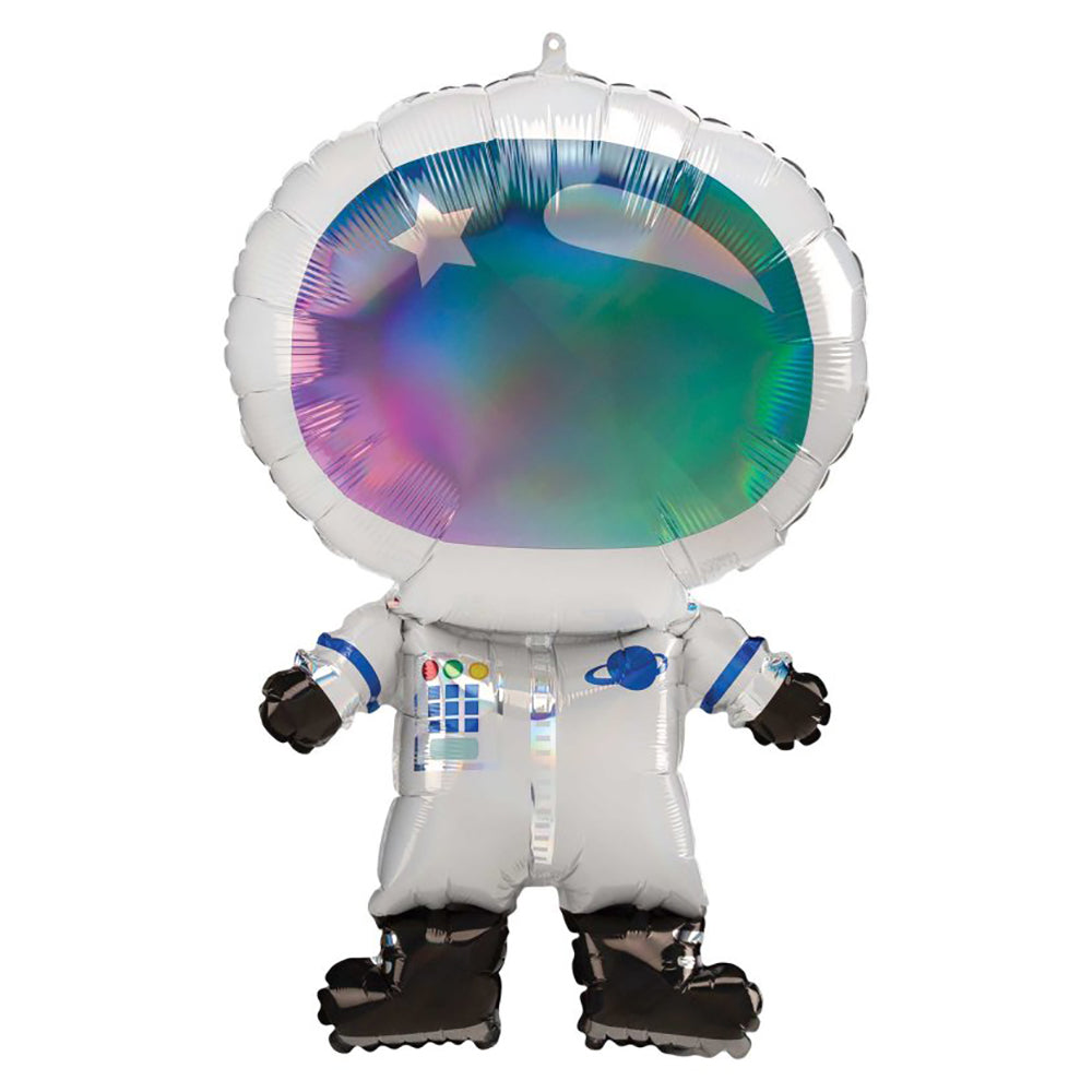 Supershape Holographic Iridescent Astronaut Balloon