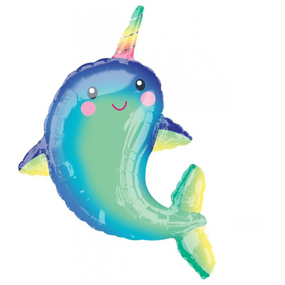 Supershape XL Happy Narwhal Balloon